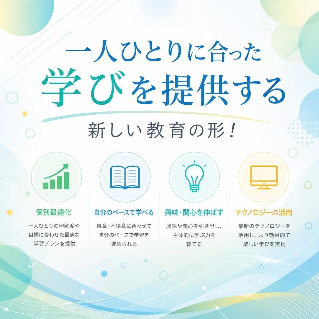 一人ひとりに合った学びを提供する新しい教育の形！