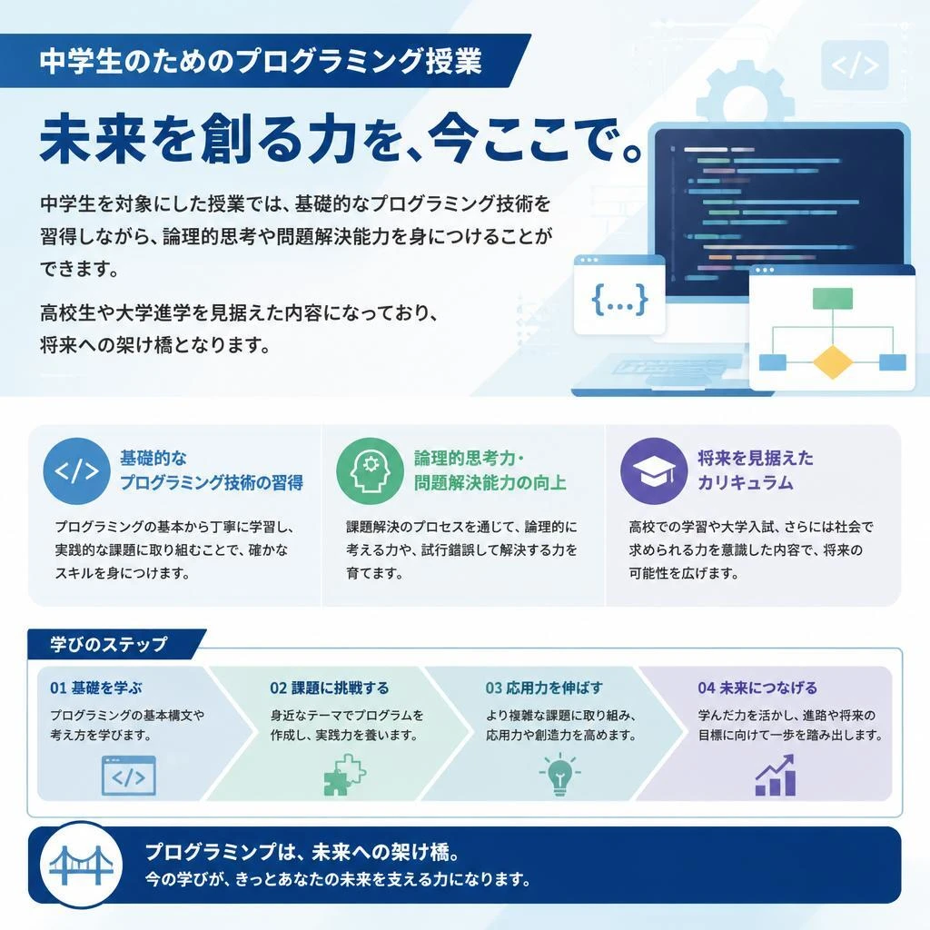 中学生向け授業でしっかりとした基礎を