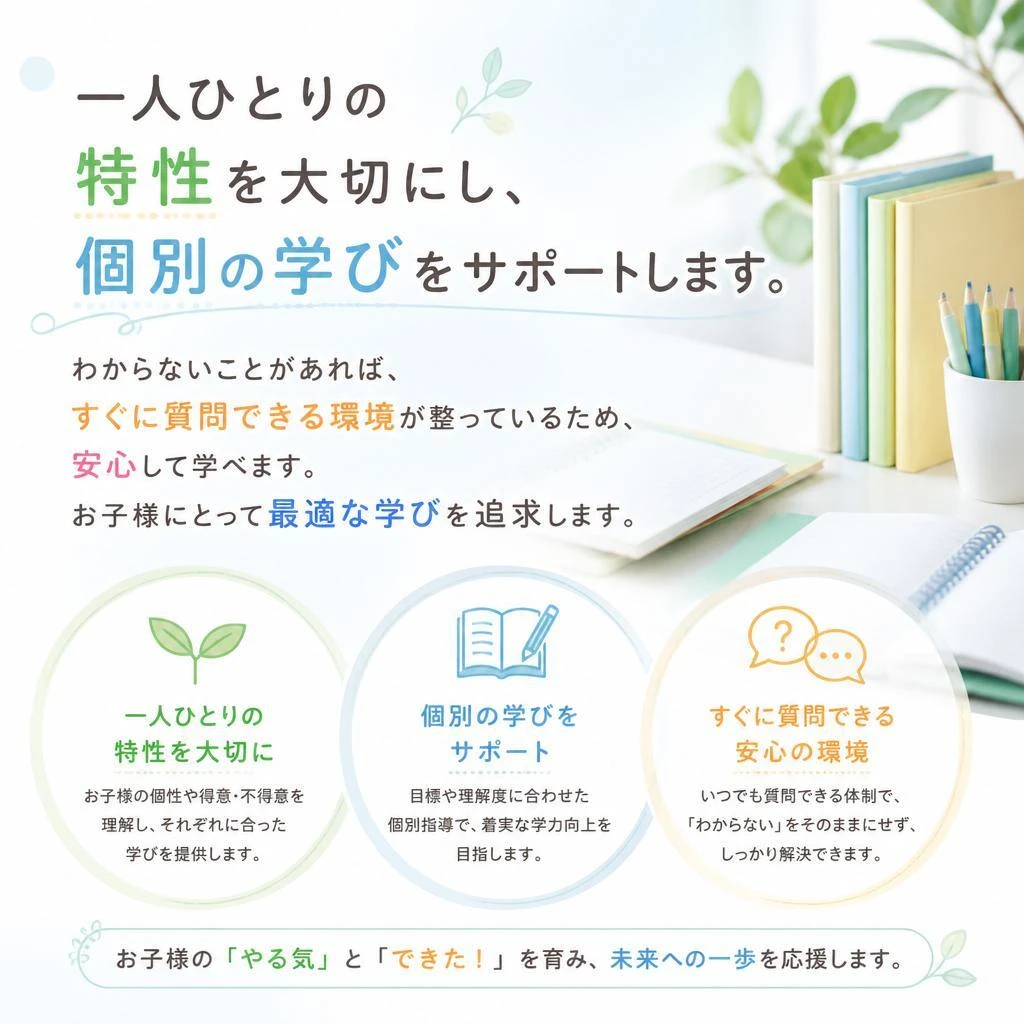学習支援：個性を尊重したアプローチ